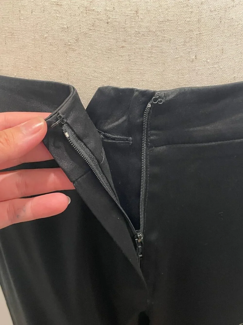 CHANEL Black Pants with Zippered Pockets and Zipper Detailing on Ankles